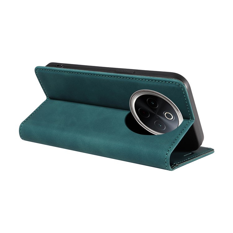 BETOPNICE 003 For vivo Y300 Pro 5G Wallet Case Leather Phone Cover with Stand - Green