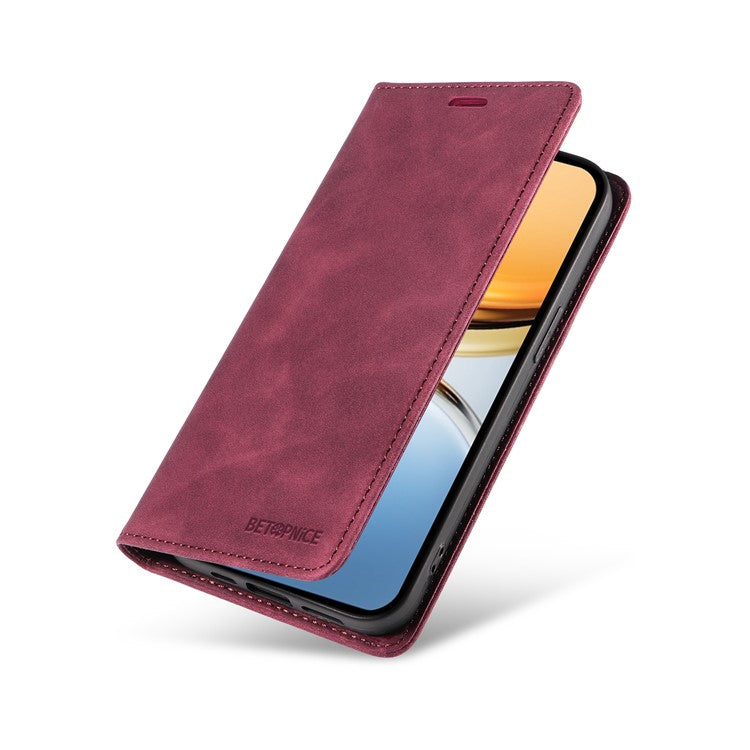 BETOPNICE 003 For vivo Y300 Pro 5G Wallet Case Leather Phone Cover with Stand - Red