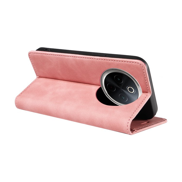 BETOPNICE 003 For vivo Y300 Pro 5G Wallet Case Leather Phone Cover with Stand - Pink