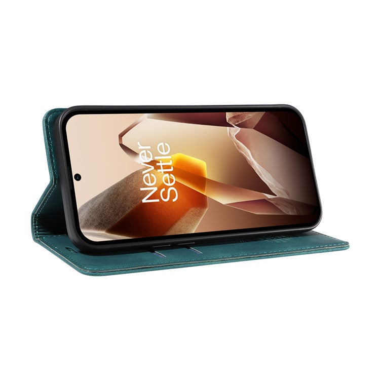BETOPNICE 003 For OnePlus 13 Wallet Case Leather Phone Cover with Stand - Green