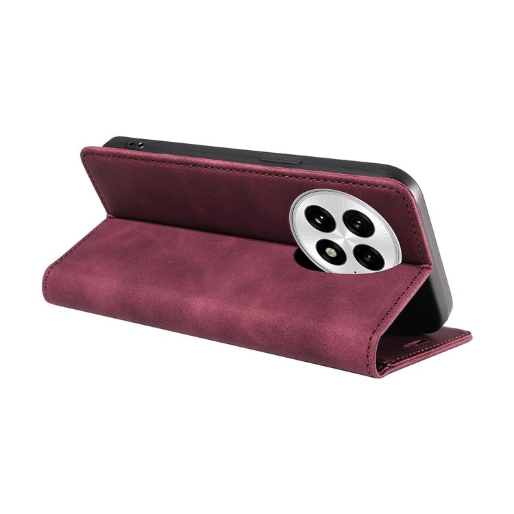 BETOPNICE 003 For OnePlus 13 Wallet Case Leather Phone Cover with Stand - Red