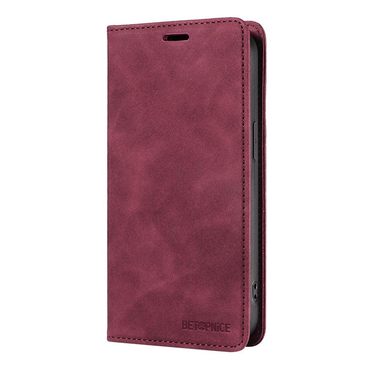 BETOPNICE 003 For OnePlus 13 Wallet Case Leather Phone Cover with Stand - Red