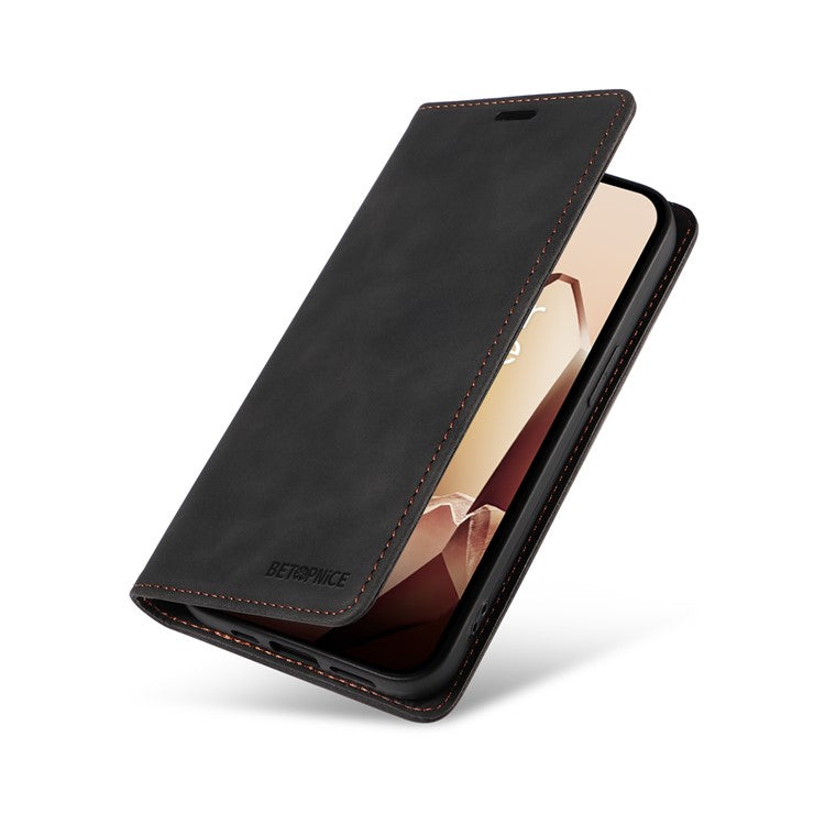 BETOPNICE 003 For OnePlus 13 Wallet Case Leather Phone Cover with Stand - Black