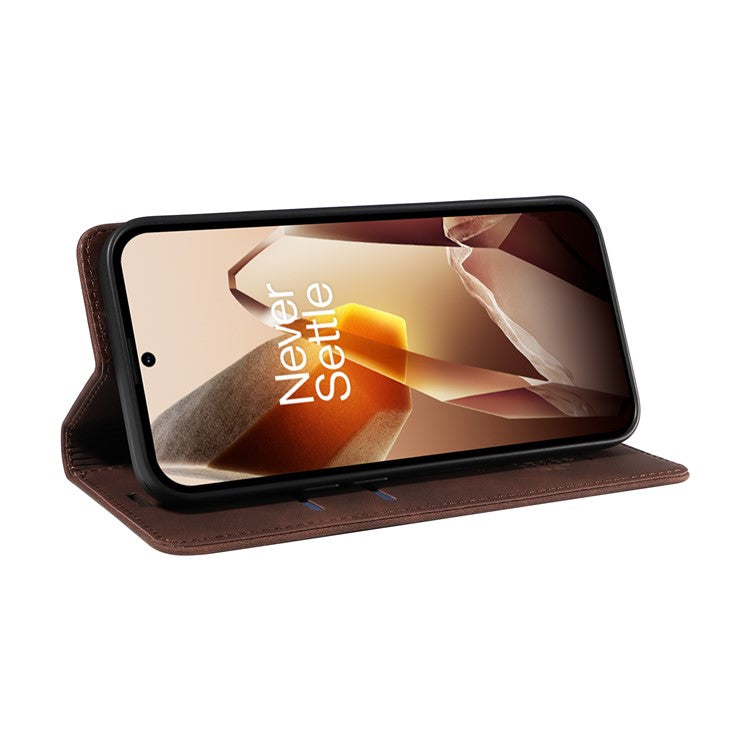 BETOPNICE 003 For OnePlus 13 Wallet Case Leather Phone Cover with Stand - Brown