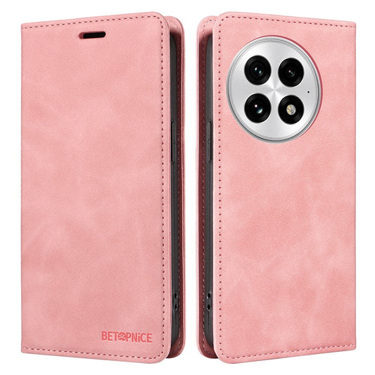 BETOPNICE 003 For OnePlus 13 Wallet Case Leather Phone Cover with Stand - Pink