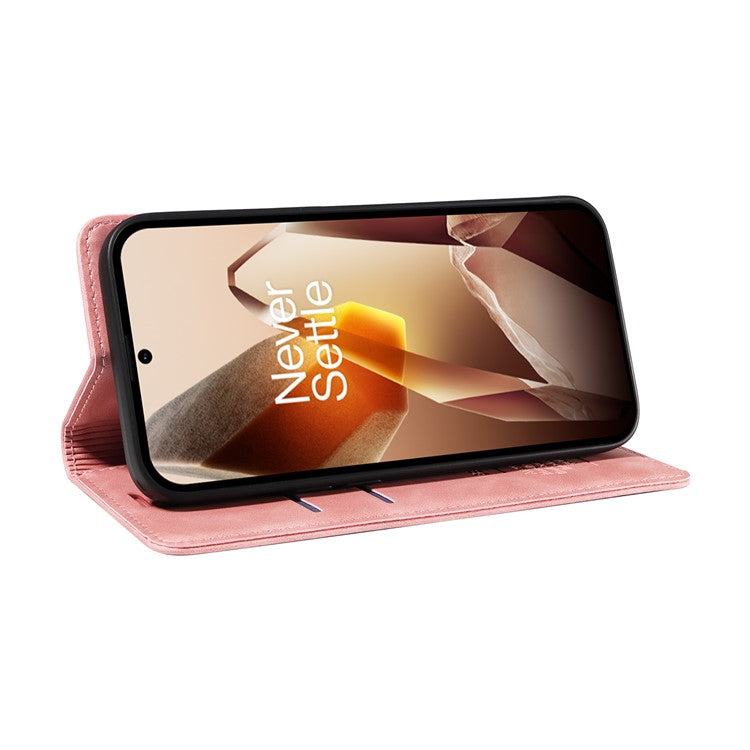 BETOPNICE 003 For OnePlus 13 Wallet Case Leather Phone Cover with Stand - Pink