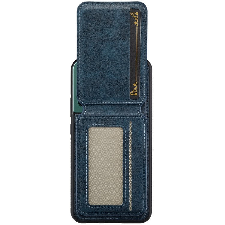 LC.IMEEKE L3 For Samsung Galaxy S22+ 5G Magnetic Case Detachable Card Holder Leather TPU Mobile Cover - Blue