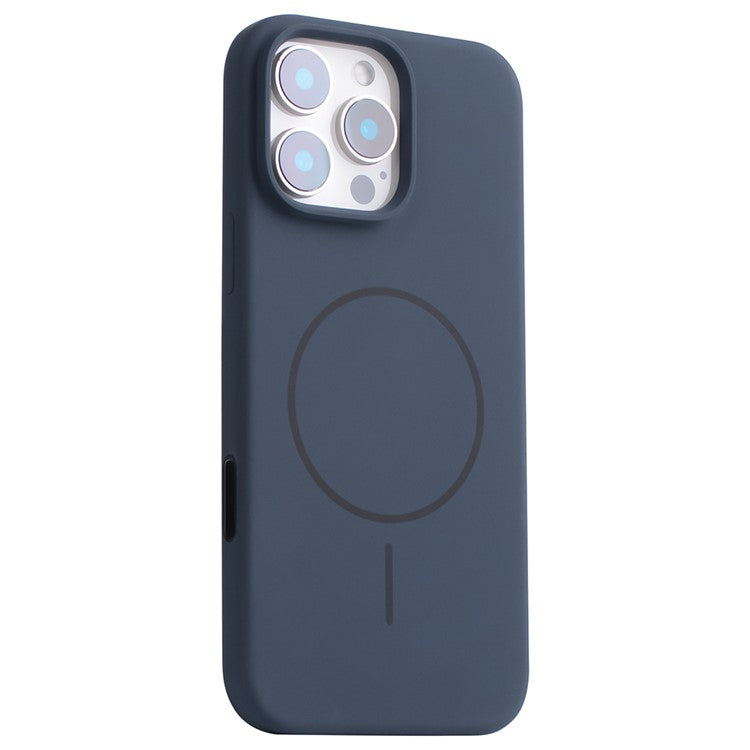 For iPhone 16 Pro Case Compatible with MagSafe Liquid Silicone Phone Back Cover with Camera Button - Black