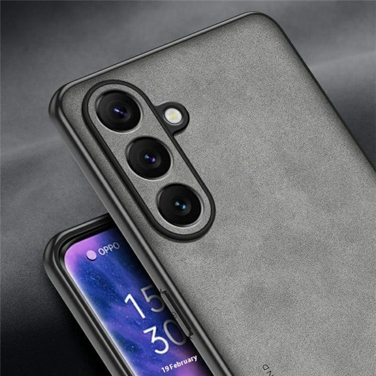 For Samsung Galaxy A26 5G Case Suede Leather Texture TPU + PU Phone Back Cover - Brown