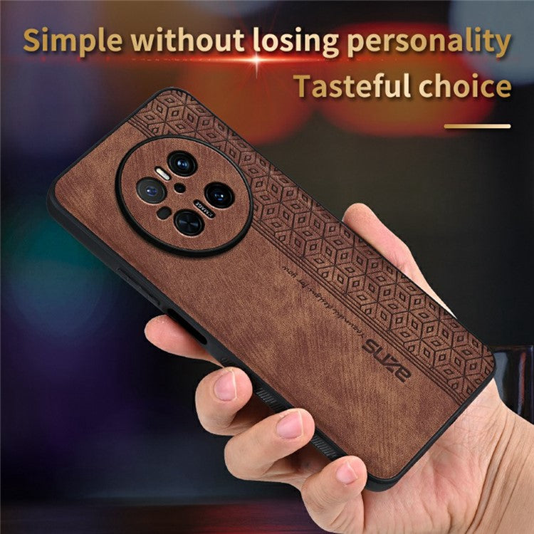 AZNS For Huawei Mate 70 Case Protective PU Leather Covered TPU Phone Shell - Brown