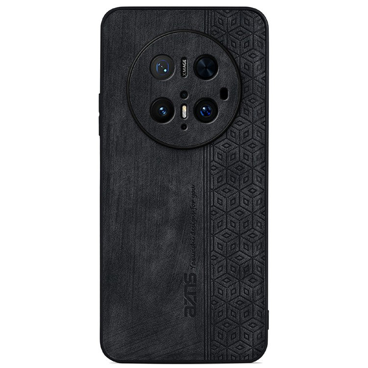 AZNS For Huawei Mate 70 Pro Case Protective PU Leather Covered TPU Phone Shell - Black