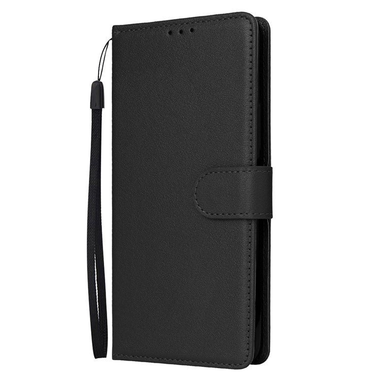 Wallet Phone Case for Oppo A80 5G / A3 Pro (India) 5G / A3 Pro (Global) 5G / K12x 5G (India) / A3x 5G (China) PU Leather Phone Cover - Black
