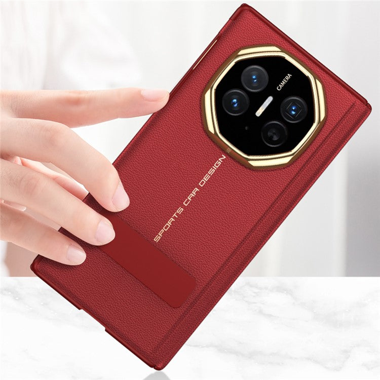 GKK For Huawei Mate XT Ultimate Case Magnetic Folding Full Protection PC PU Leather Slim Phone Cover - Red