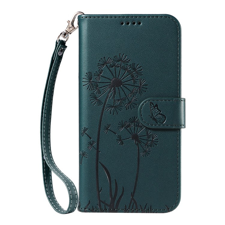 For Samsung Galaxy A26 5G / A16 5G / A16 4G Leather Case Wallet Phone Cover Dandelion Imprint - Blue