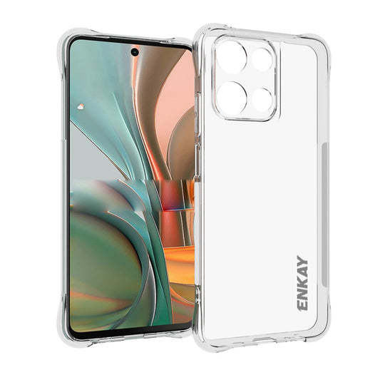 For Motorola Moto G Play (2025) 4G ENKAY HAT PRINCE Case Transparent TPU Drop-Proof Phone Cover - Transparent