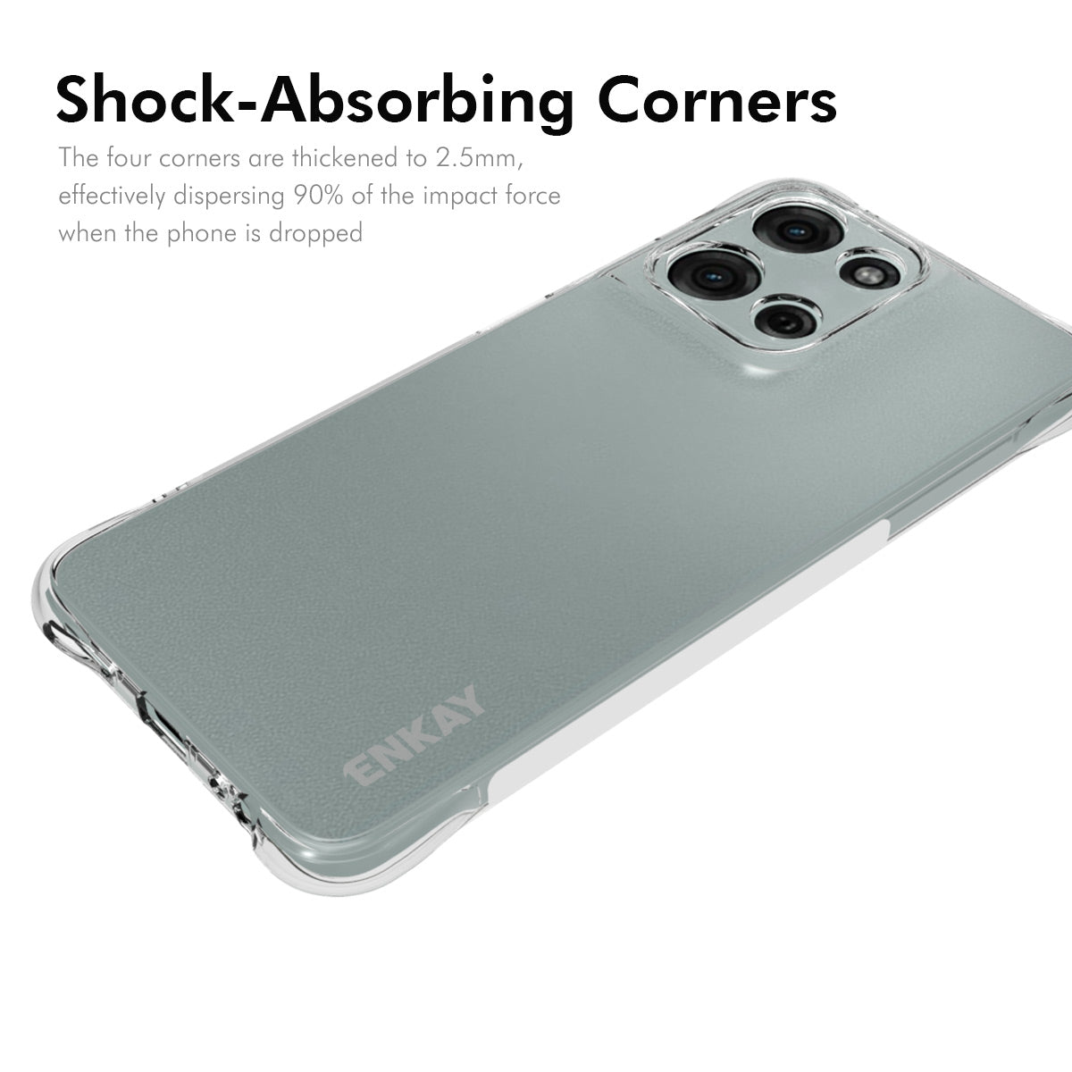 For Motorola Moto G Play (2025) 4G ENKAY HAT PRINCE Case Transparent TPU Drop-Proof Phone Cover - Transparent