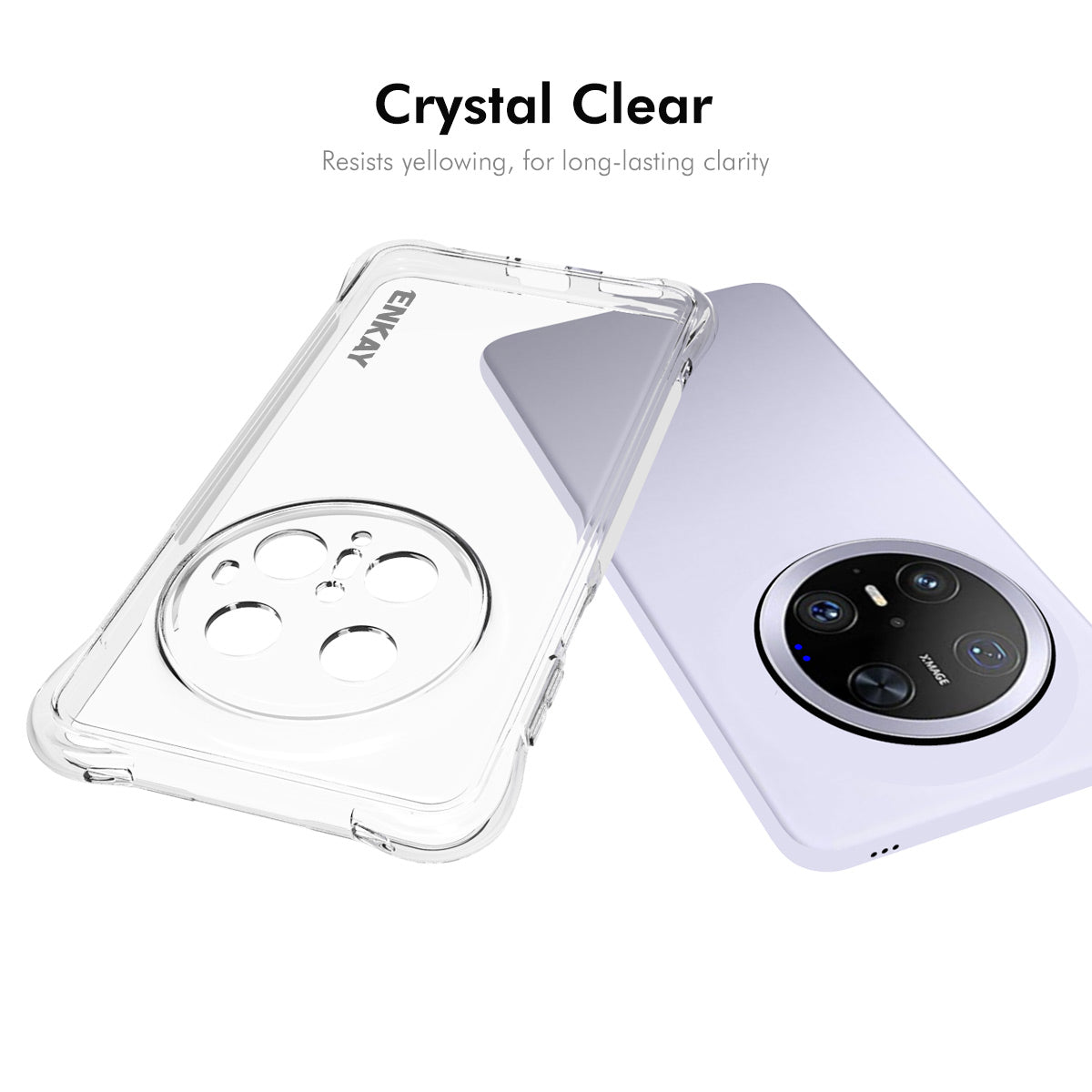 For Huawei Mate 70 Pro Clear Phone Case ENKAY HAT PRINCE Shockproof Anti-Slip TPU Cover - Transparent