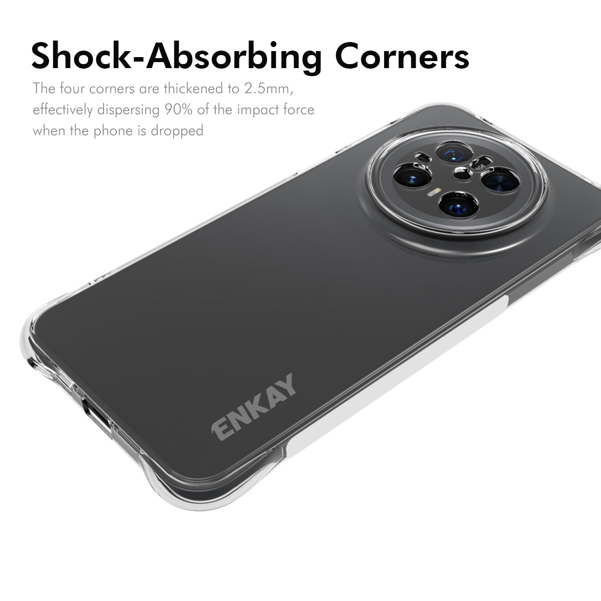 For Huawei Mate 70 Clear Phone Case ENKAY HAT PRINCE Shockproof Anti-Slip TPU Cover - Transparent