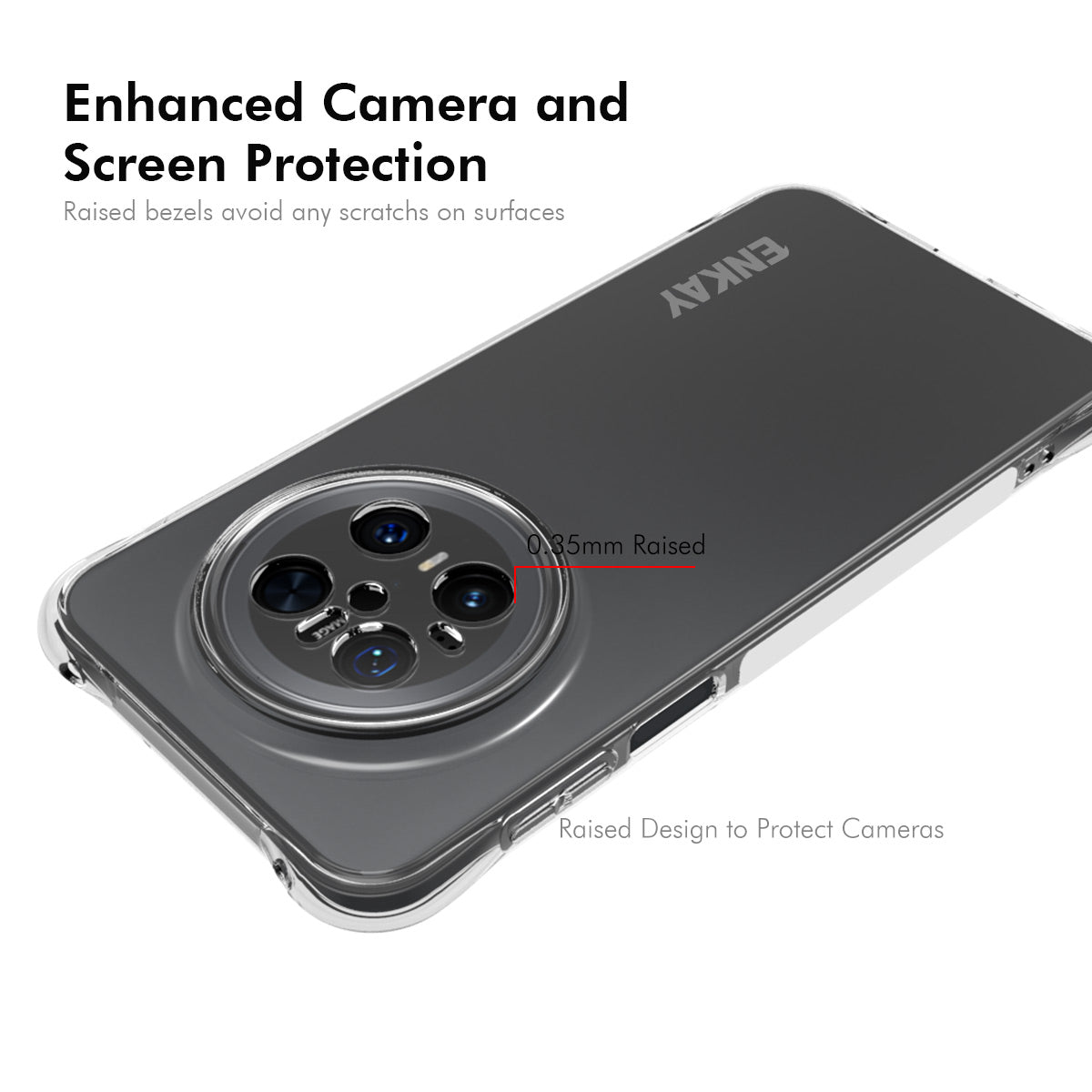 For Huawei Mate 70 Clear Phone Case ENKAY HAT PRINCE Shockproof Anti-Slip TPU Cover - Transparent