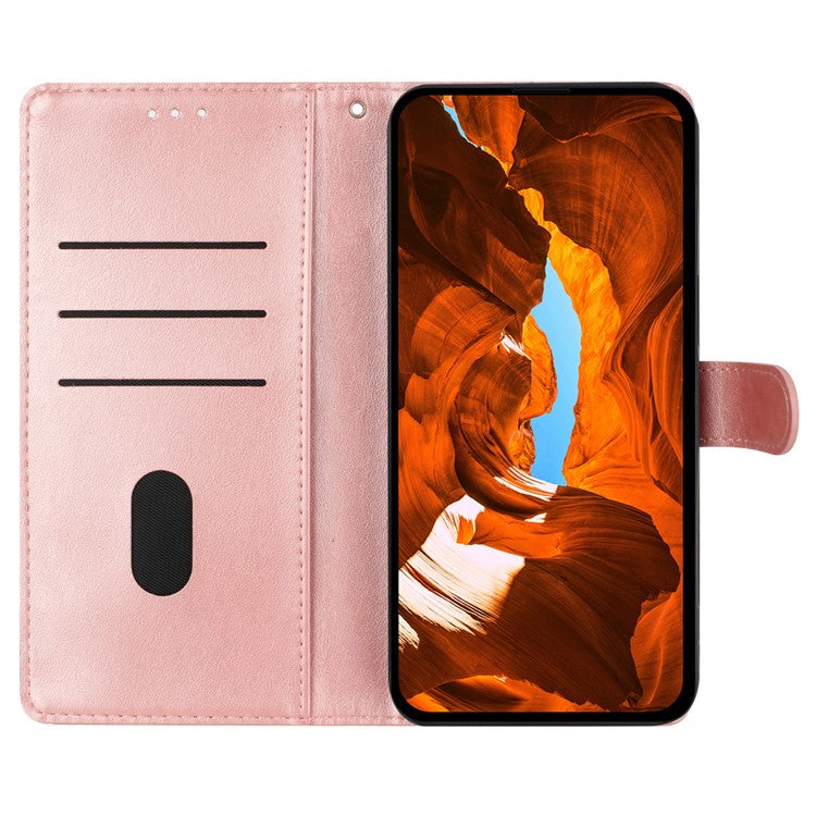 For Motorola Moto G75 5G Wallet Phone Case Butterfly Floral Imprint Leather Flip Cover - Rose Gold