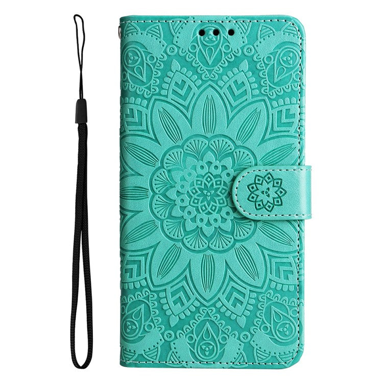 For Infinix Hot 50 Pro+ 4G Case Sunflower Imprint Leather Wallet Phone Cover - Green