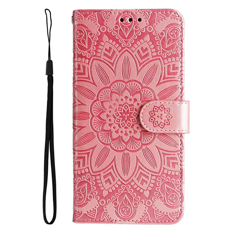 For Infinix Hot 50 Pro+ 4G Case Sunflower Imprint Leather Wallet Phone Cover - Pink