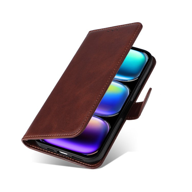 For Infinix Hot 50 Pro+ 4G Case Wallet PU Leather Folio Flip Phone Cover - Brown