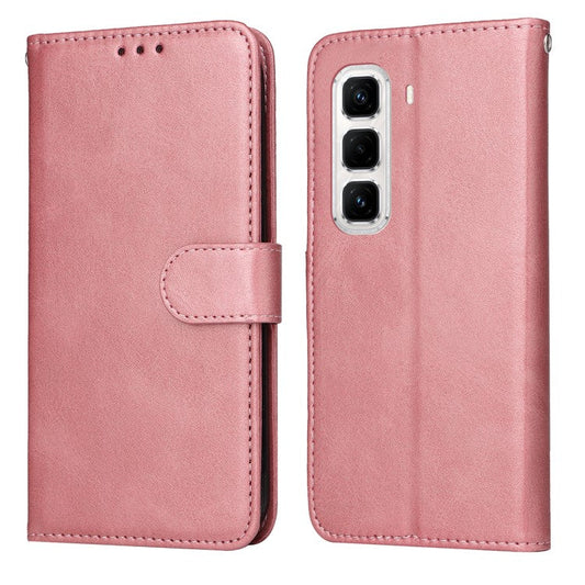 For Infinix Hot 50 Pro+ 4G Case Wallet PU Leather Folio Flip Phone Cover - Pink