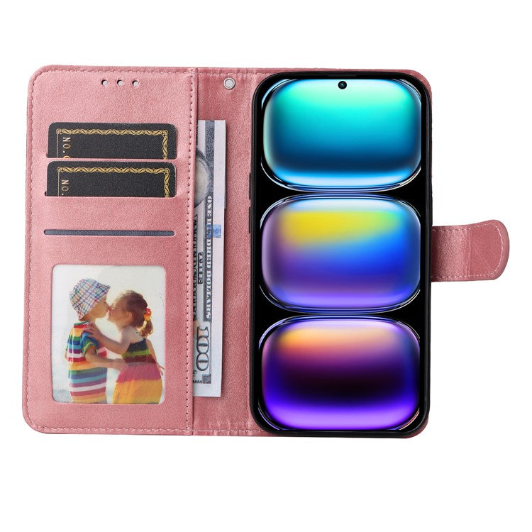 For Infinix Hot 50 Pro+ 4G Case Wallet PU Leather Folio Flip Phone Cover - Pink