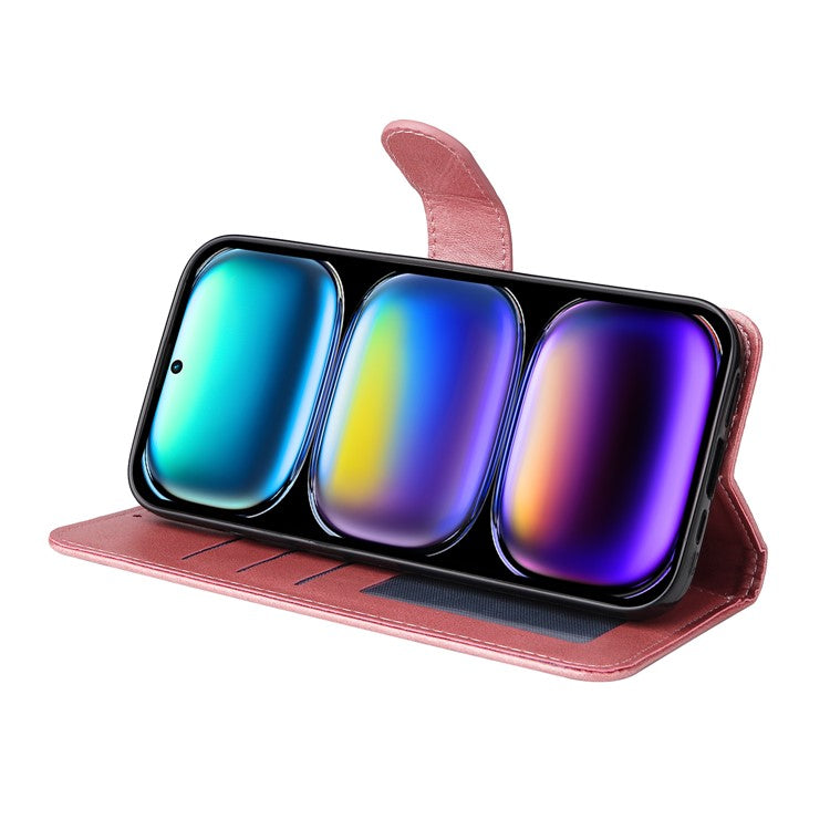 For Infinix Hot 50 Pro+ 4G Case Wallet PU Leather Folio Flip Phone Cover - Pink