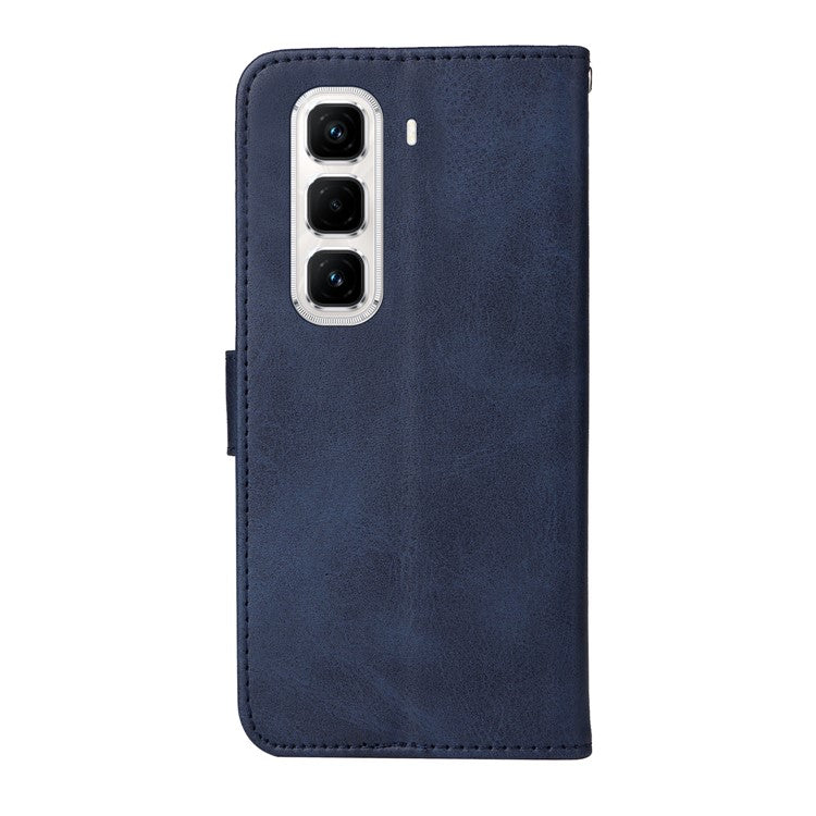 For Infinix Hot 50 Pro+ 4G Case Wallet PU Leather Folio Flip Phone Cover - Blue