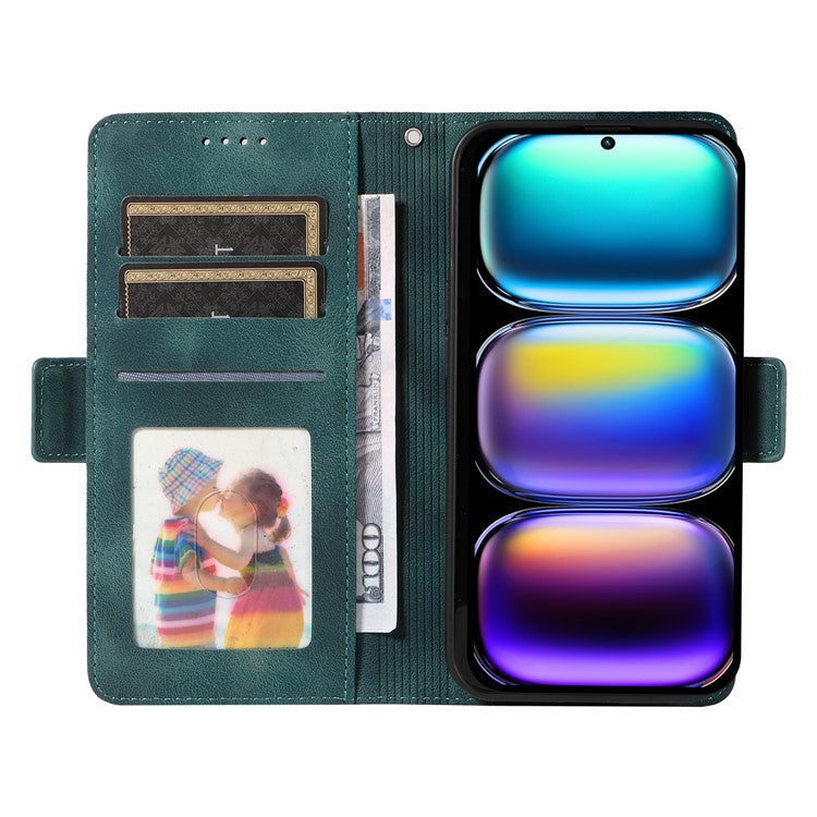 For Infinix Hot 50 Pro+ 4G Case PU Leather Phone Cover Rhombus Starry Imprinted - Green