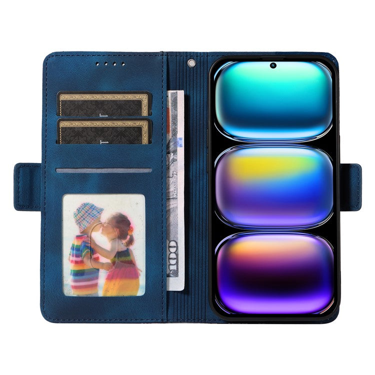 For Infinix Hot 50 Pro+ 4G Case PU Leather Phone Cover Rhombus Starry Imprinted - Blue