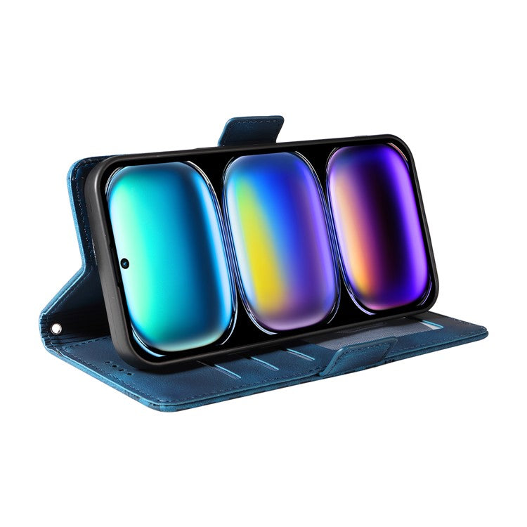 For Infinix Hot 50 Pro+ 4G Case PU Leather Phone Cover Rhombus Starry Imprinted - Blue