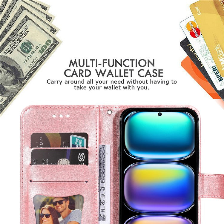For Infinix Hot 50 Pro+ 4G Case PU Leather Wallet Floral Phone Cover Stand View - Pink