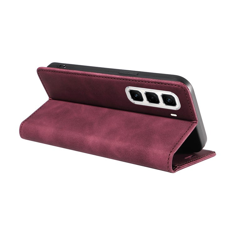 BETOPNICE 003 For Infinix Hot 50 Pro+ 4G Wallet Case Leather Phone Cover with Stand - Red