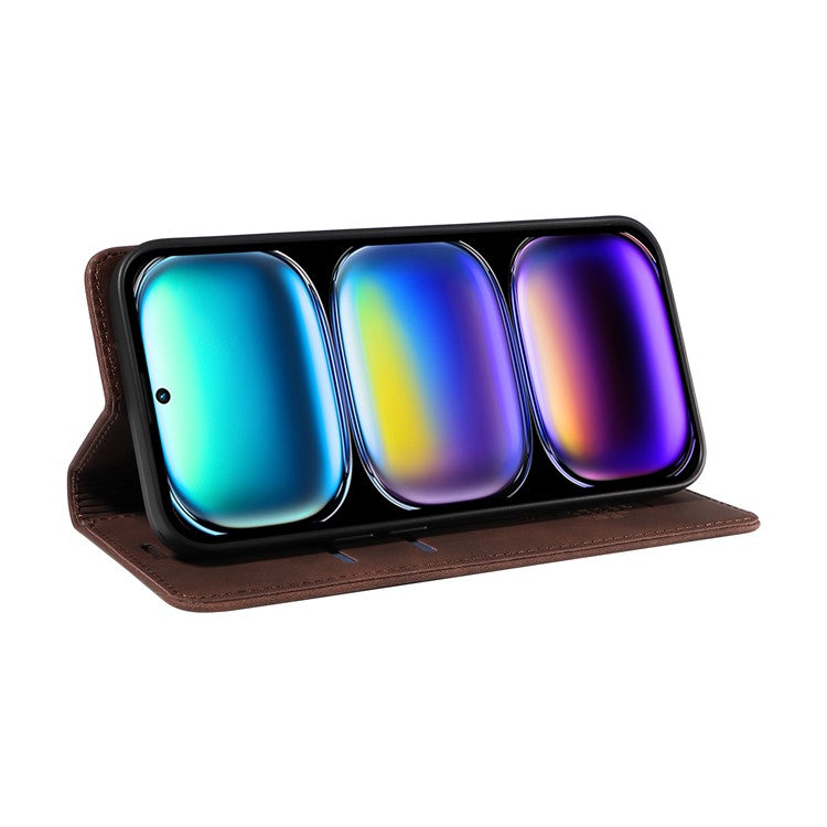 BETOPNICE 003 For Infinix Hot 50 Pro+ 4G Wallet Case Leather Phone Cover with Stand - Brown