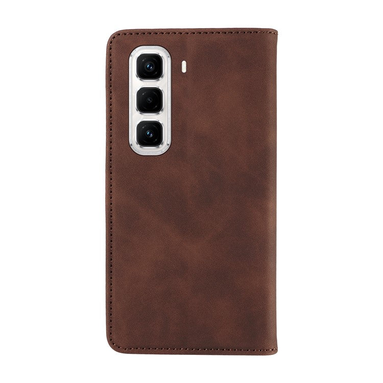 BETOPNICE 003 For Infinix Hot 50 Pro+ 4G Wallet Case Leather Phone Cover with Stand - Brown