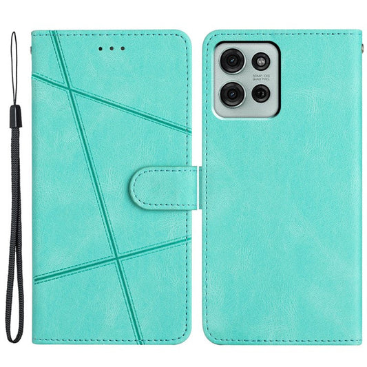 For Motorola Moto G75 5G Case Crazy Horse Texture PU Leather Wallet Stand Phone Cover - Green