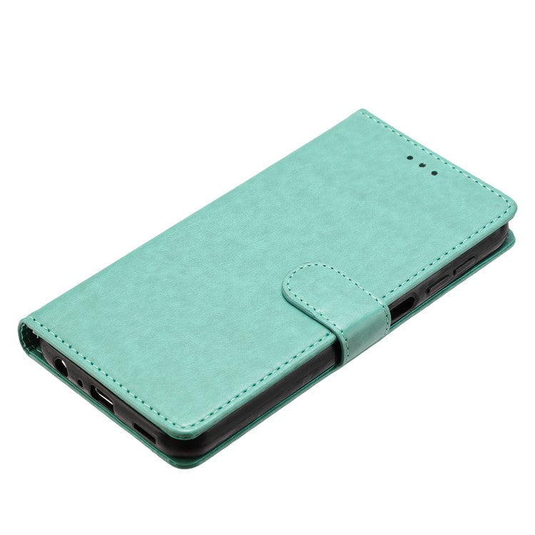 For Motorola Moto G75 5G Leather Case Wallet Stand Phone Cover with Handy Strap - Green