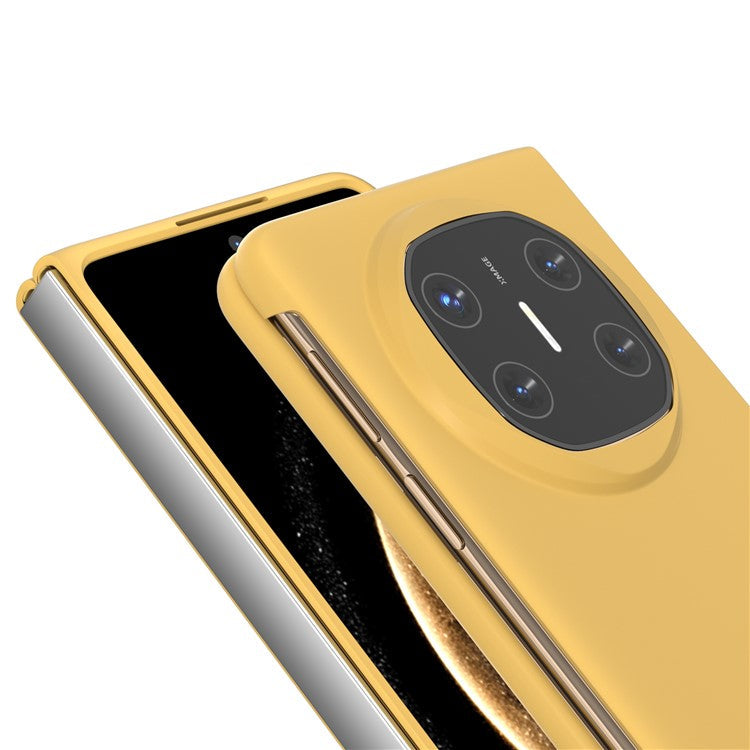 For Huawei Mate X6 Case Skin-Touch Texture Hard PC Folding Phone Cover - Yellow