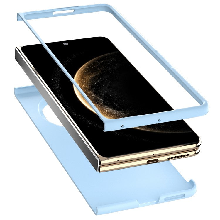 For Huawei Mate X6 Case Skin-Touch Texture Hard PC Folding Phone Cover - Baby Blue