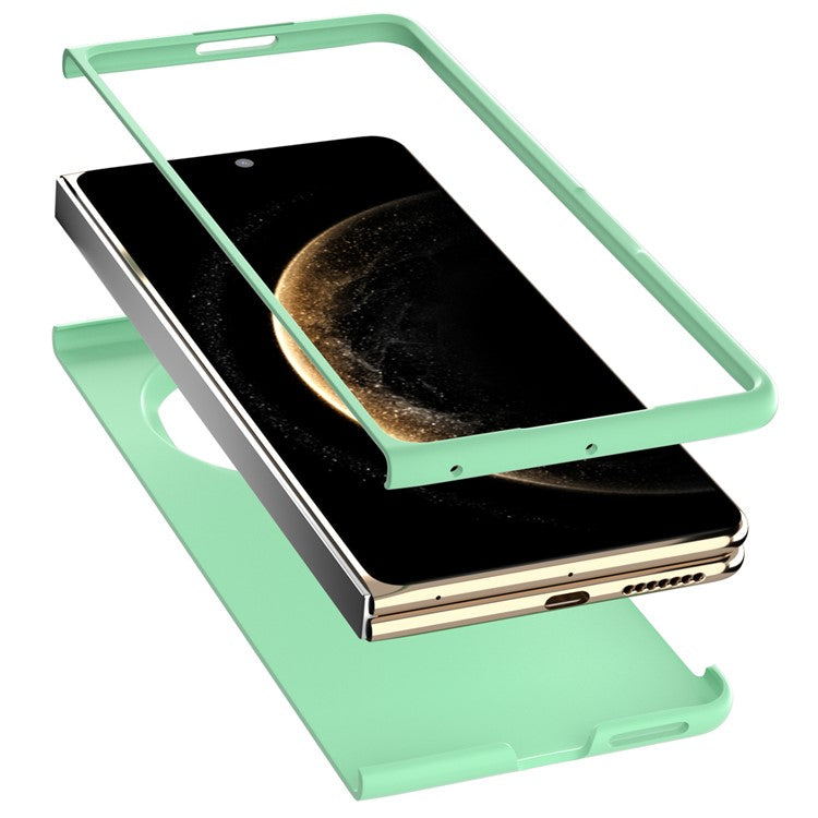 For Huawei Mate X6 Case Skin-Touch Texture Hard PC Folding Phone Cover - Light Green