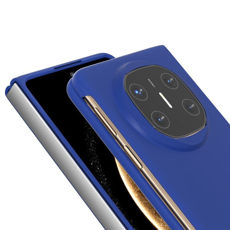 For Huawei Mate X6 Case Skin-Touch Texture Hard PC Folding Phone Cover - Dark Blue