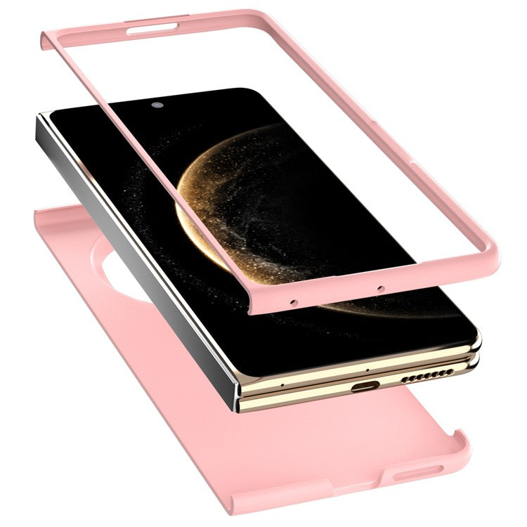 For Huawei Mate X6 Case Skin-Touch Texture Hard PC Folding Phone Cover - Pink