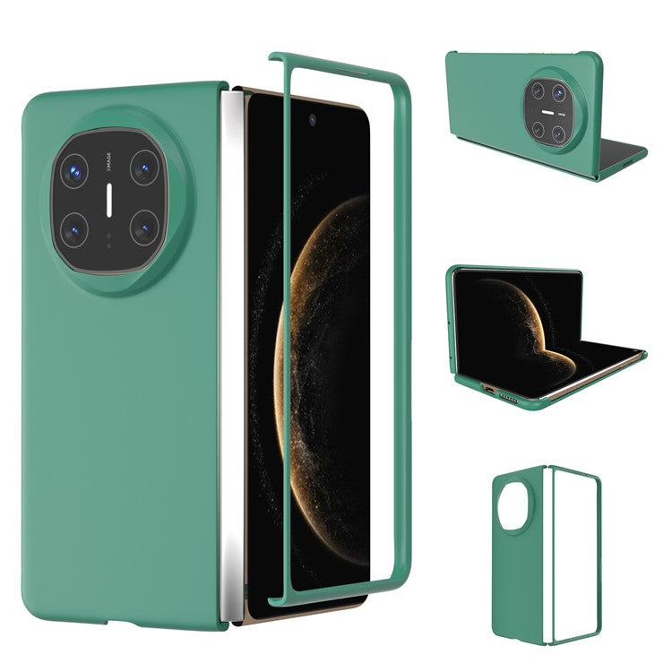 For Huawei Mate X6 Case Skin-Touch Texture Hard PC Folding Phone Cover - Dark Green