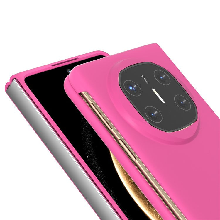 For Huawei Mate X6 Case Skin-Touch Texture Hard PC Folding Phone Cover - Rose