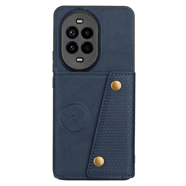 For Huawei nova 13 Pro 5G Case with Card Slots Kickstand Leather + TPU Phone Cover - Blue