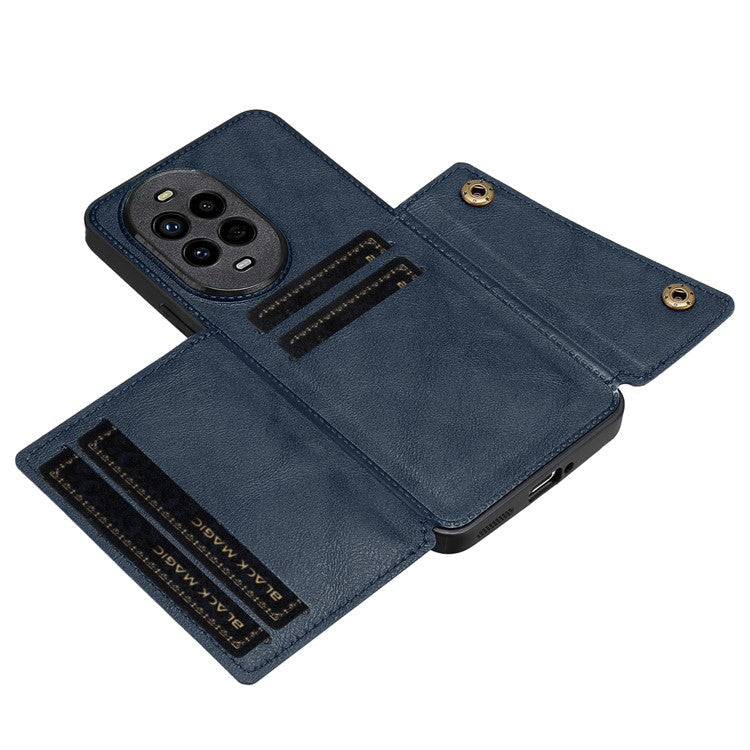 For Huawei nova 13 Pro 5G Case with Card Slots Kickstand Leather + TPU Phone Cover - Blue