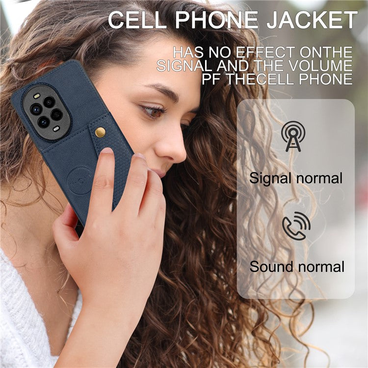 For Huawei nova 13 Pro 5G Case with Card Slots Kickstand Leather + TPU Phone Cover - Blue